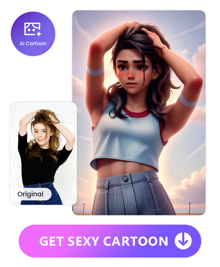 use AI cartoon feature to generate AI sexy art